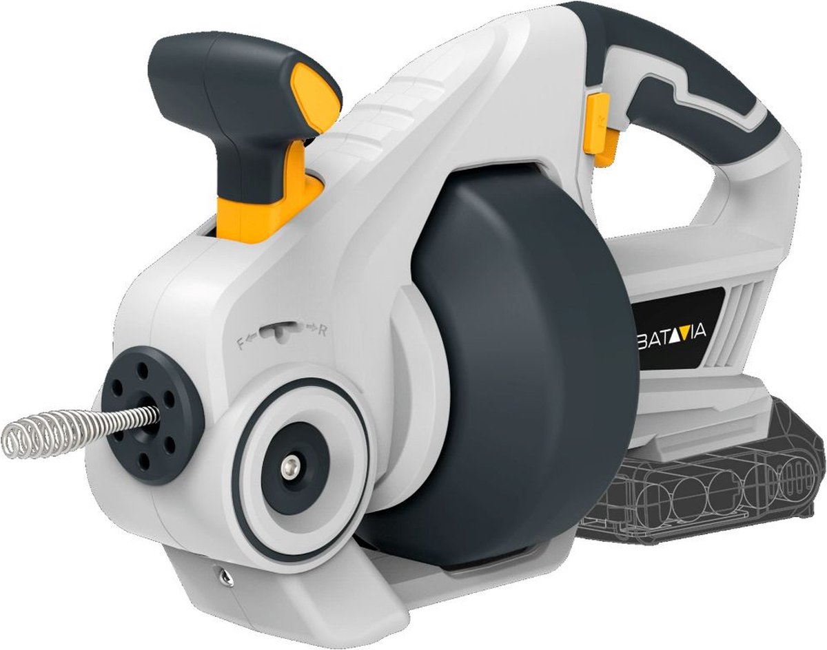 Batavia Accu 18V   Afvoerontstopper 6.8M Incl. 4.0 Ah Li-ion Accu / 4.0 Ah Oplader Maxxpack