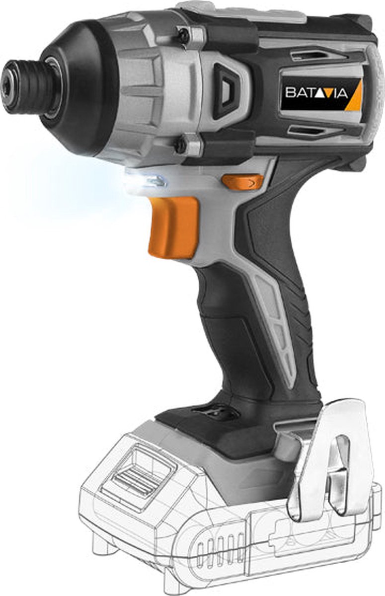 Batavia Accu 18V   Slagschroevendraaier Brushless Incl. 4.0 Ah Li-ion Accu / 4.0 Ah Oplader Maxxpack