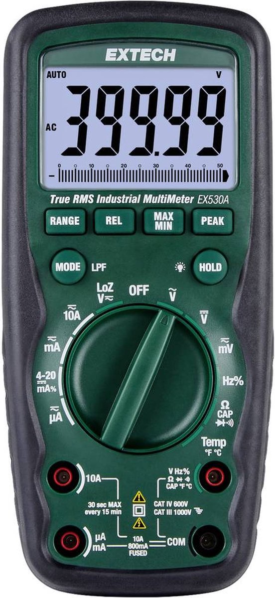 Extech Extech EX530A Multimeter Digitaal CAT IV 600 V Weergave (counts): 50000
