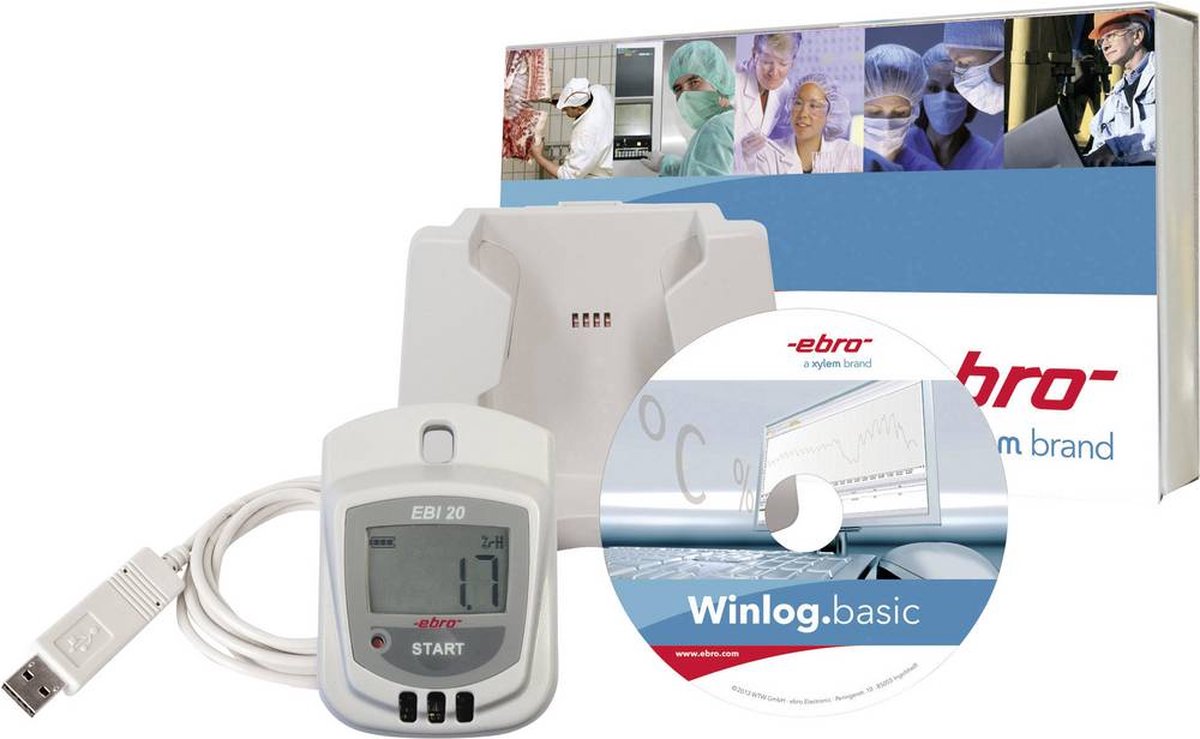 ebro EBI 20-TH1-Set Multidatalogger Te meten grootheid: Luchtvochtigheid, Temperatuur -30 tot +70 °C 0 tot 100 % Hrel