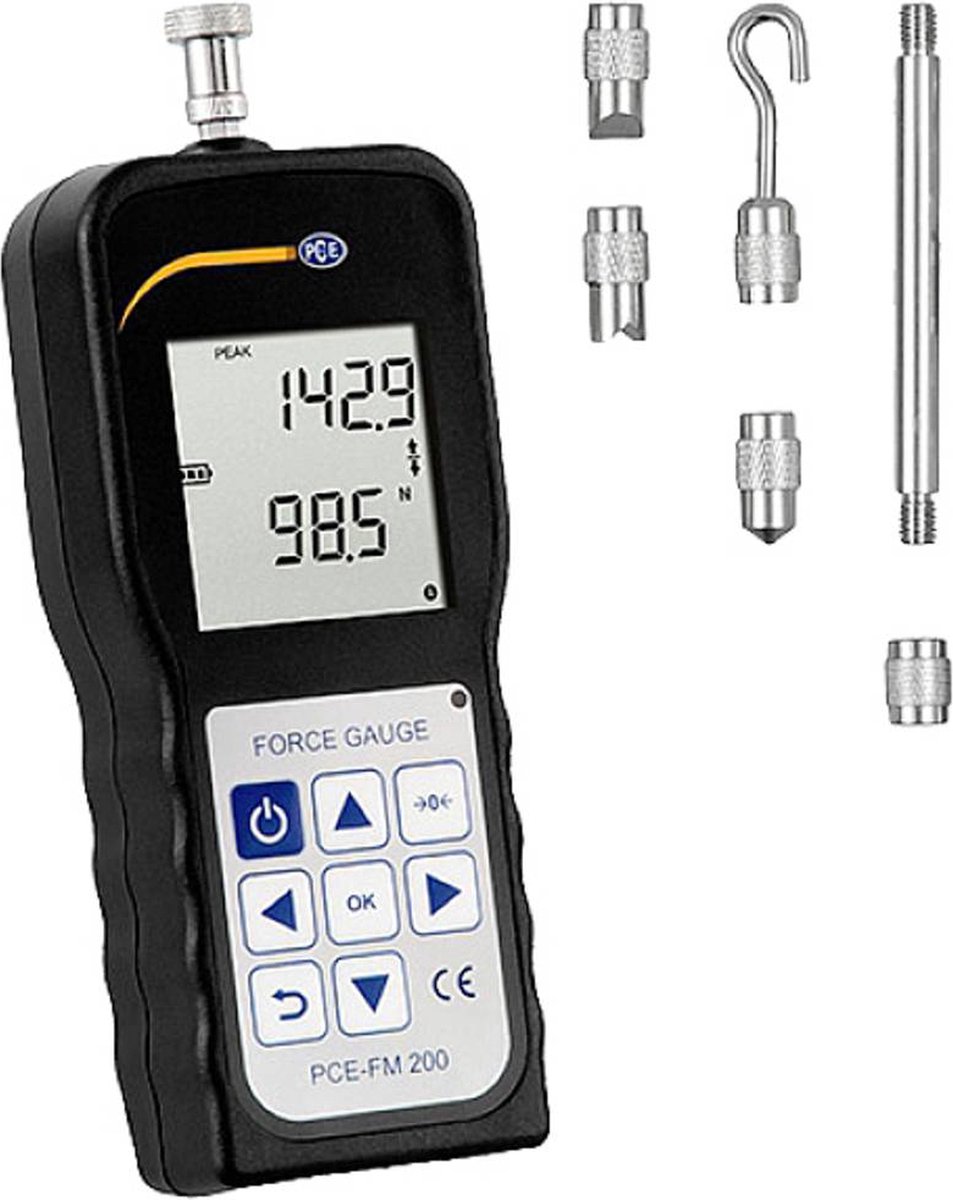 PCE Instruments PCE-FM 200 Dynamometer Fabrieksstandaard (zonder certificaat)