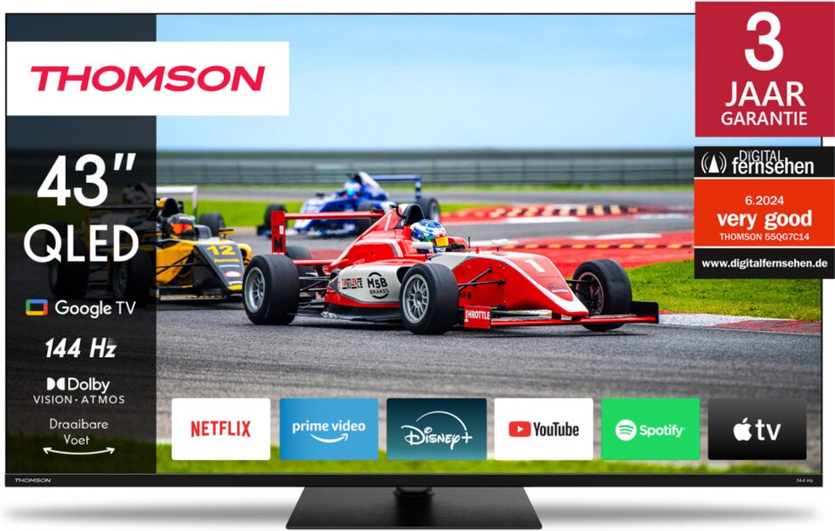 Thomson 43QG7C14 QLED Pro scherm met Google smart TV