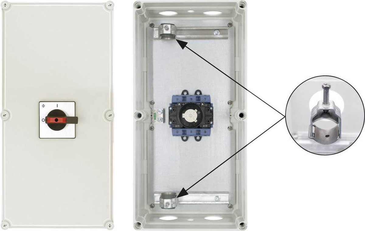 Kraus & Naimer KG160.T103/D-A066.STM Reparatieschakelaar Uitschakelbaar 1 x 90 ° Zwart 1 stuk(s)