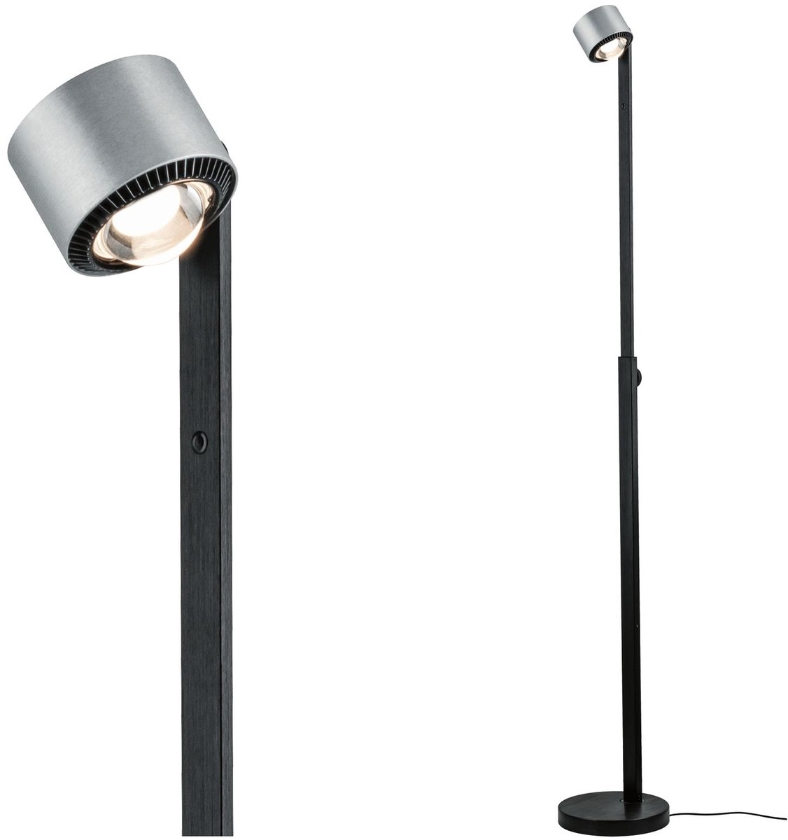 Paulmann Aldan 79717 Staande LED-lamp LED 17 W Aluminium (geborsteld), Zwart