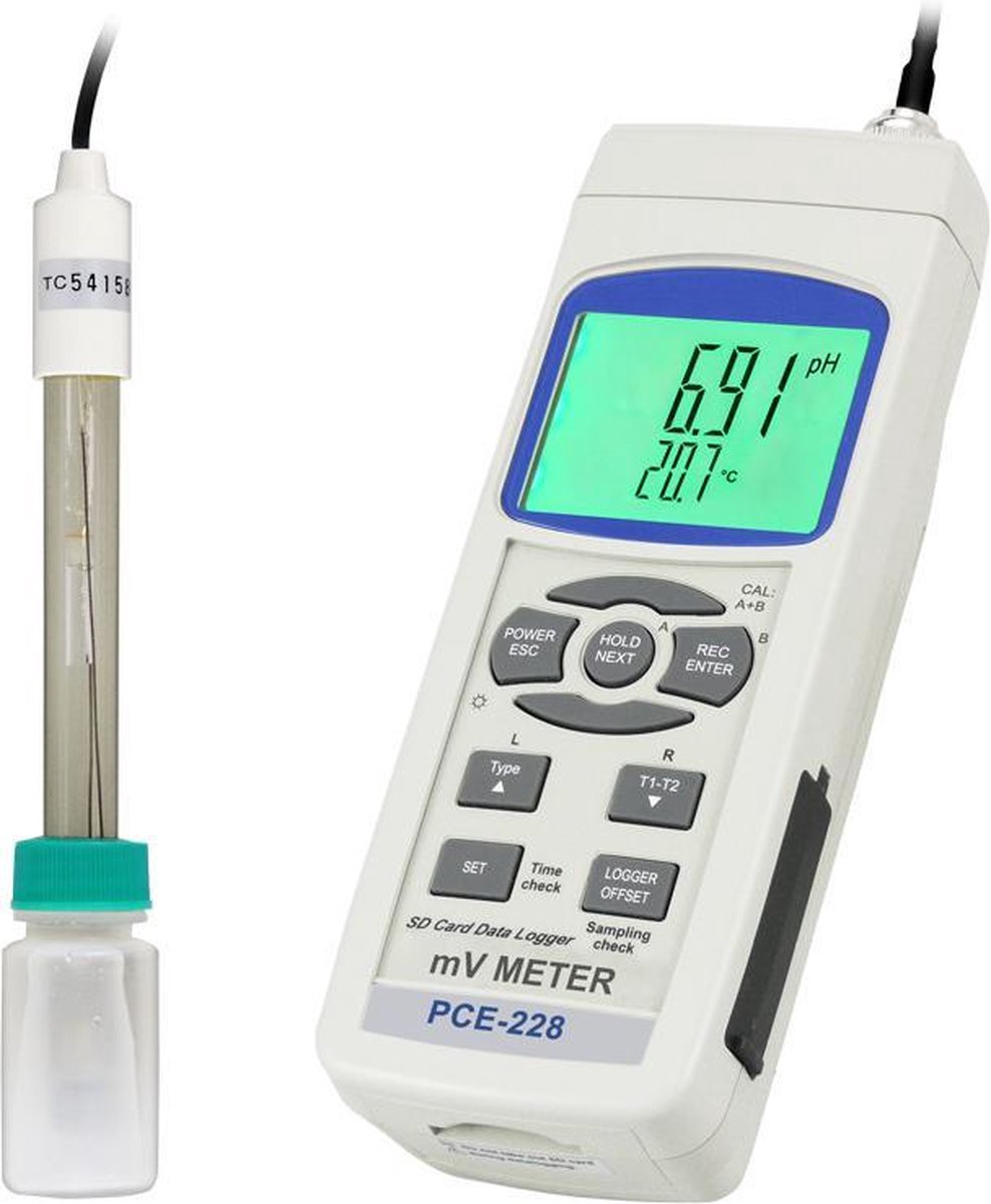 PCE Instruments PCE-PH 228 pH-meter pH-waarde, Temperatuur, Redox (ORP)
