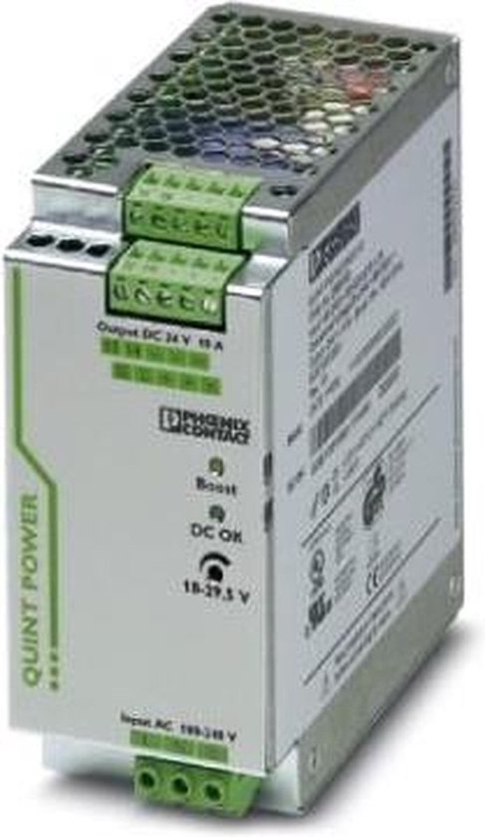 Phoenix Contact QUINT-PS/1AC/24DC/10 DIN-rail netvoeding 24 V/DC 10 A 240 W Aantal uitgangen: 1 x Inhoud: 1 stuk(s)