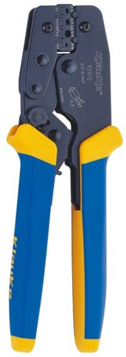 Klauke K592 K592 Persunit Ongeïsoleerde platte stekkers, Ongeïsoleerde platte stekkerhulzen, Ongeïsoleerde platte connectoren 0.5 tot 6 mm²