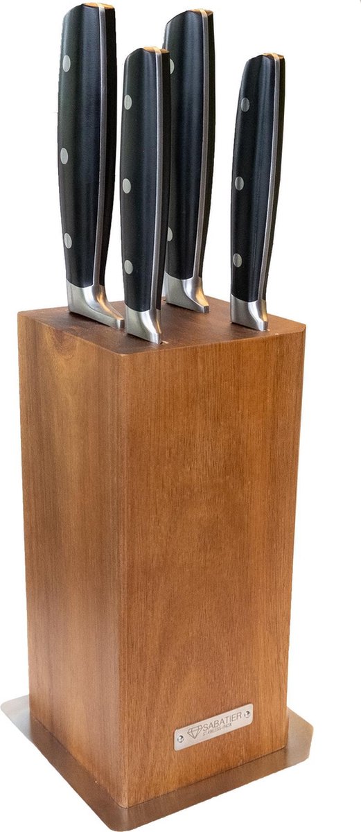Diamant Sabatier Messenblok Alsace - Acacia Hout - 4-delig - RVS|POM