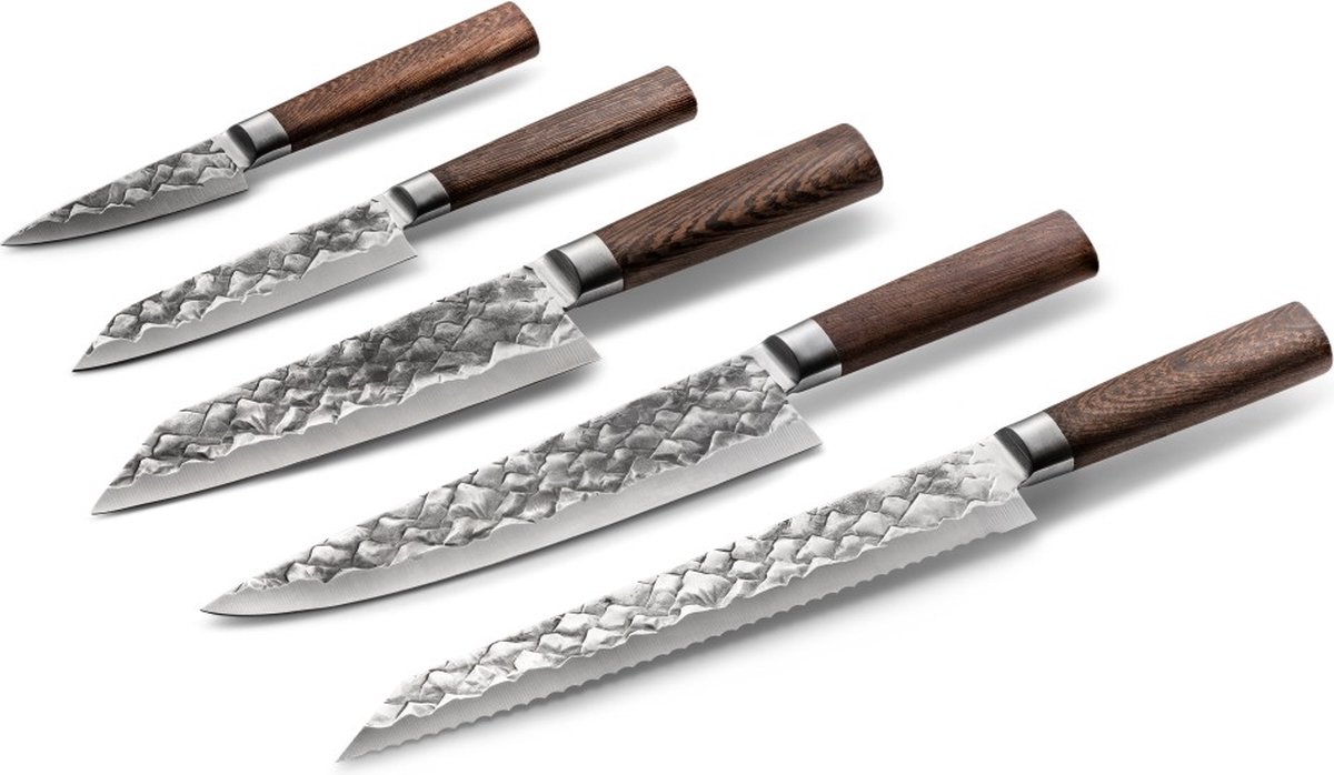 BARE Cookware Messenset, 5-delig, Duits staal en Levenslange Garantie