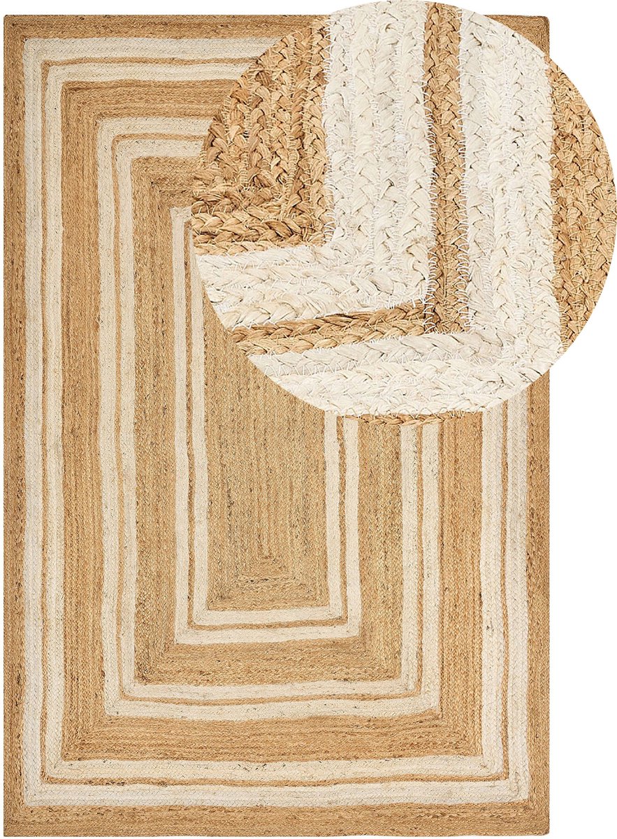 Beliani - ELMALI - Laagpolig vloerkleed - Beige - 200 x 300 cm - Jute