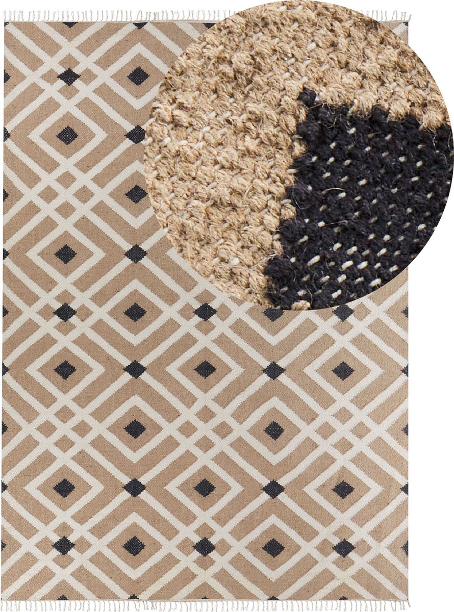 Beliani - ESENCIK - Laagpolig vloerkleed - Beige - 200 x 300 cm - Jute