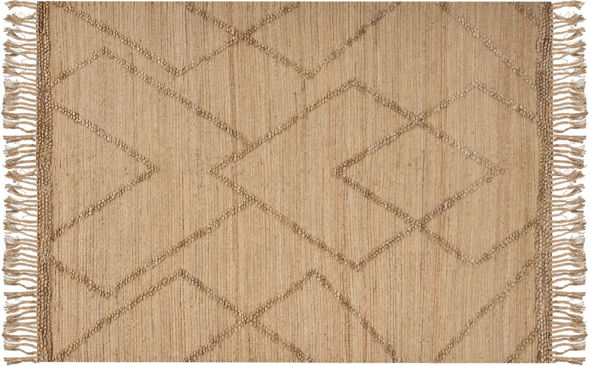 Beliani - HANDERE - Vloerkleed - Beige - 200 x 300 cm - Jute