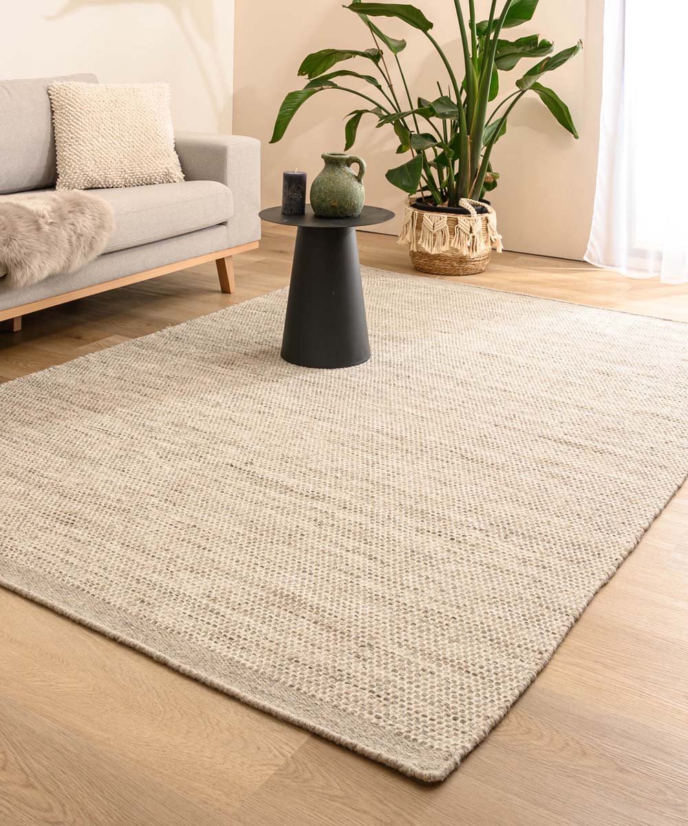 Nordic Weavers Wollen vloerkleed - Ulstein naturel|grijs - 300x400 cm
