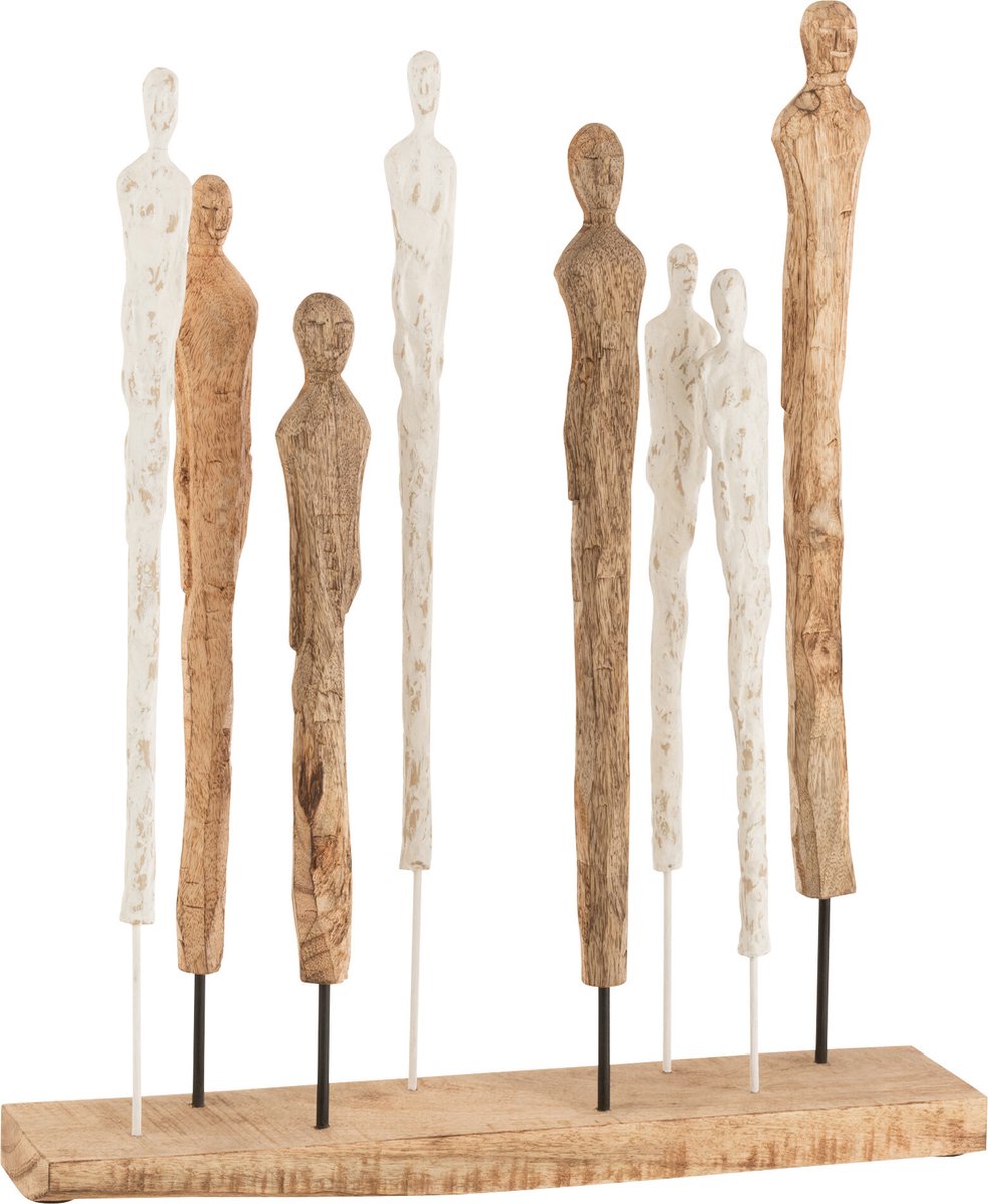 J-Line Beeld Figuren Dun Wit Bruin