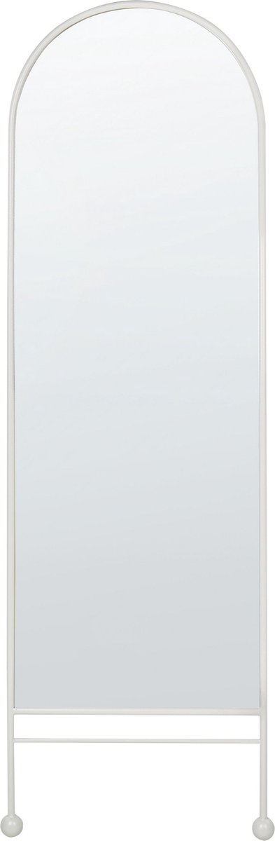 Beliani - JARNAGES - Wandspiegel - Wit - 45 x 145 cm - Ijzer