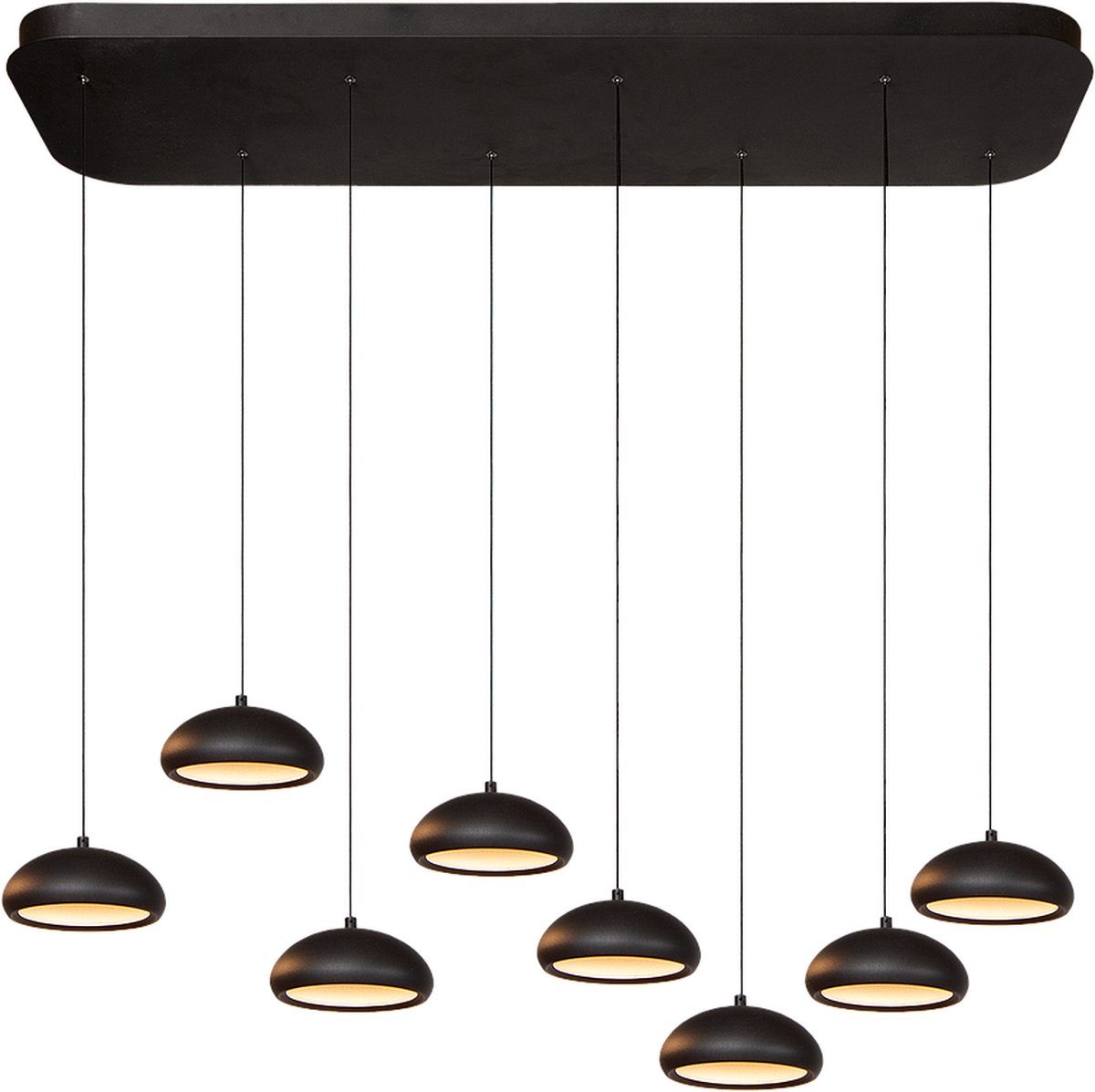 Atmooz Pallaton - Hanglamp - Zwart - 8 Lampen - Rond - 40x130x125 cm