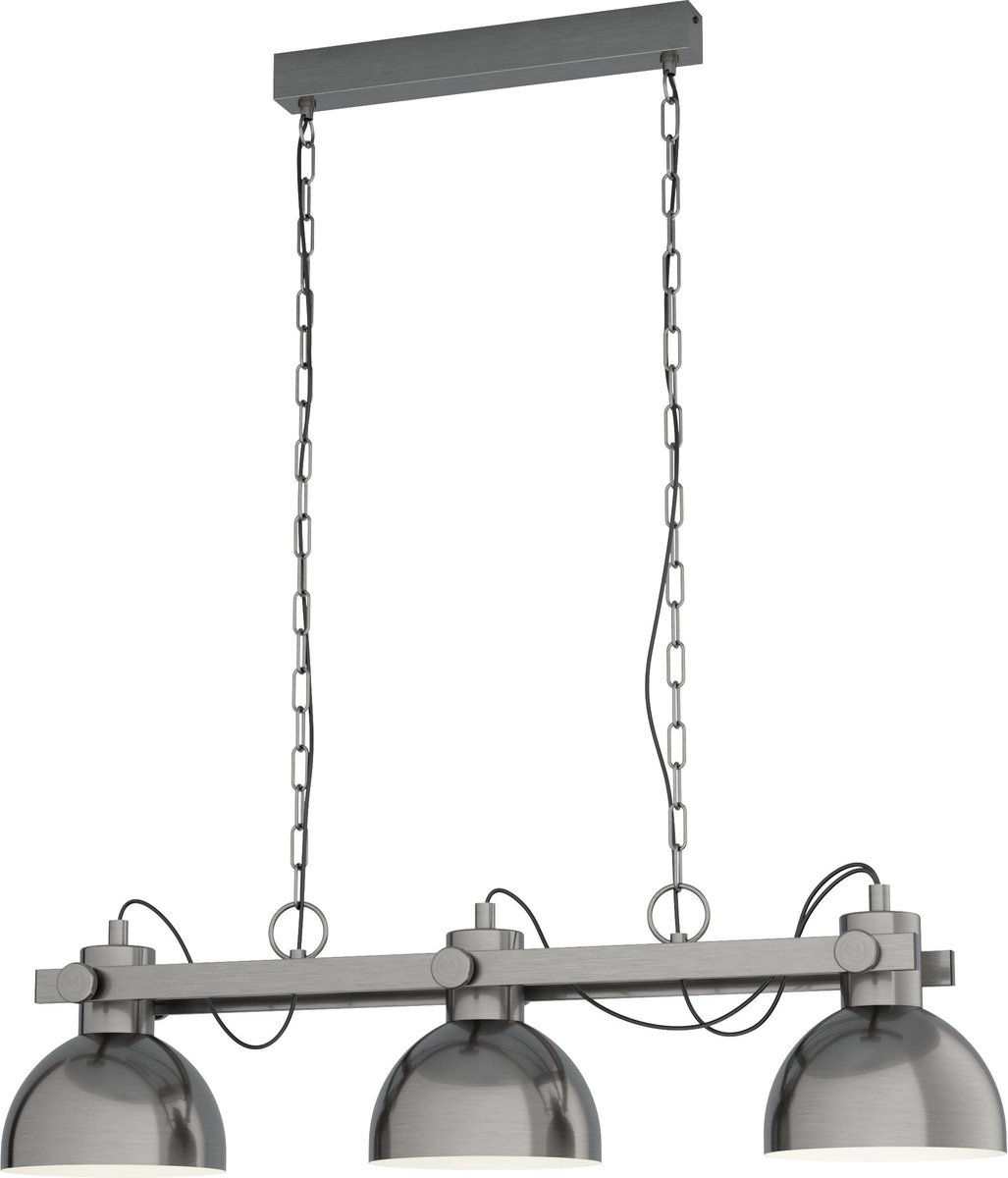 EGLO Lubenham 1 Hanglamp - 3 lichts - E27 - Staal - Grijs, wit