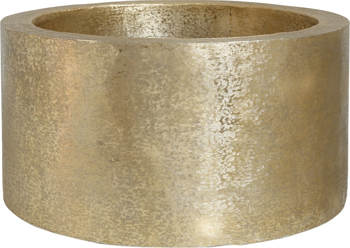 PTMD Eviee Gold brushed alu sheet pot round SV2