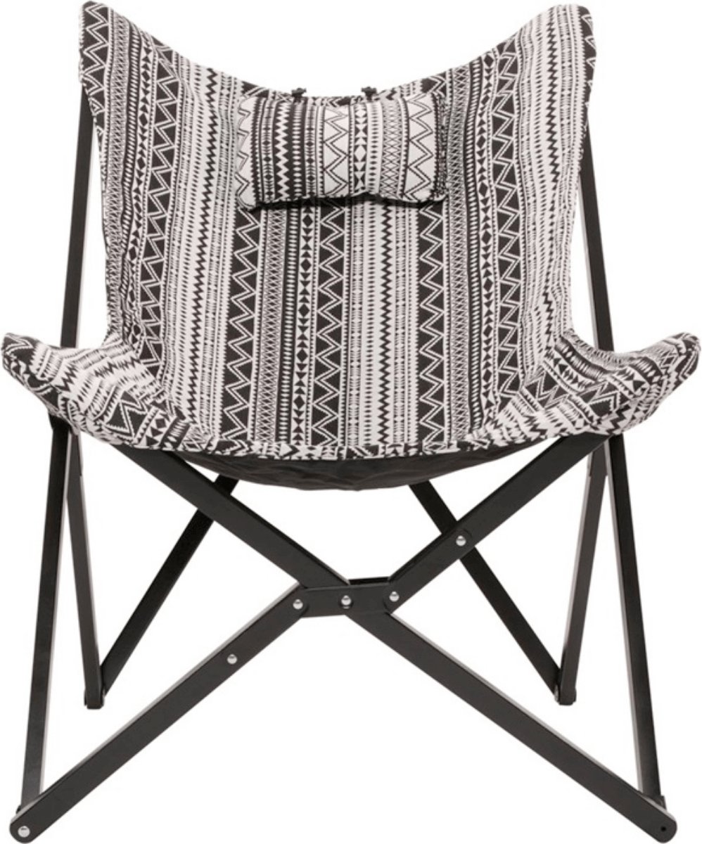 Lesli Living Aztec vlinderstoel zwart|wit