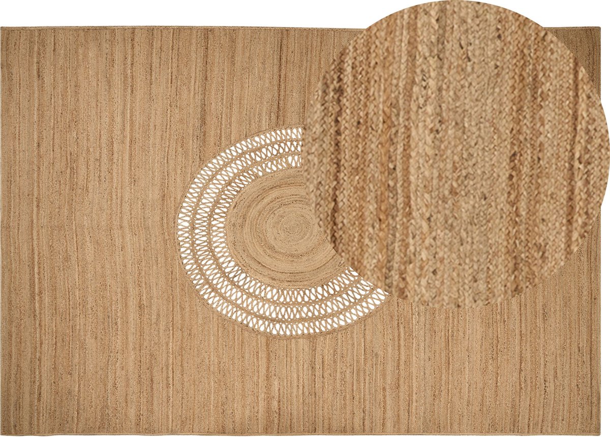 Beliani - BOGAZOREN - Vloerkleed - Beige - 160 x 230 cm - Jute