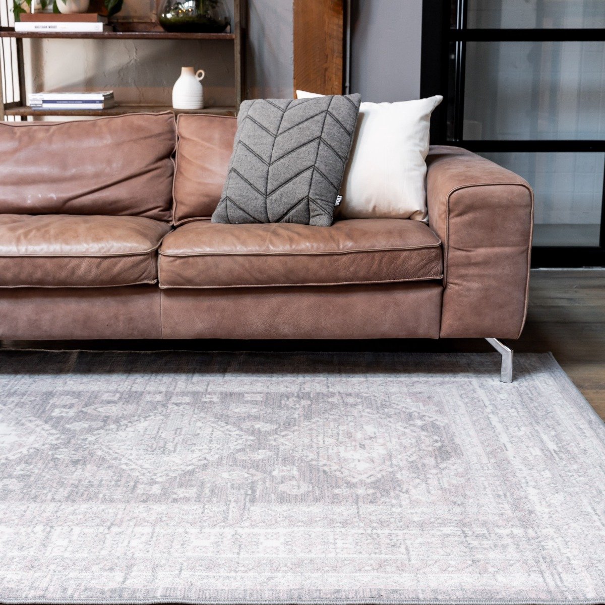 Interieur05 Vintage Vloerkleed Aila Grijs|Roze - 190 x 280 cm