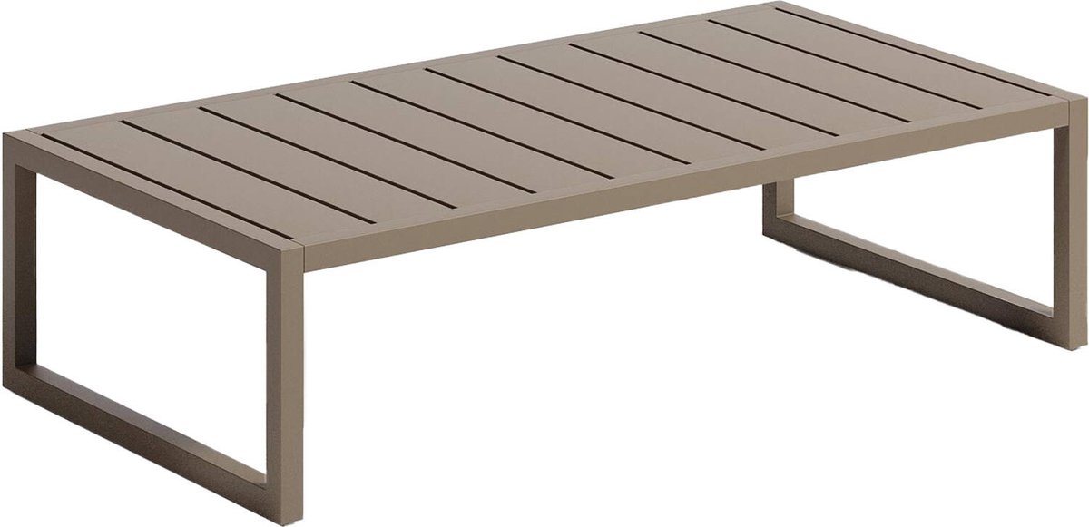 Kave Home - Comova salontafel voor buiten in groen aluminium 60 x 114
