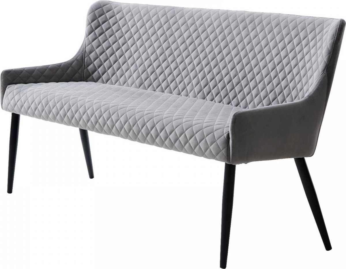 Nordic Home Milly eetkamerbank velvet - grijs