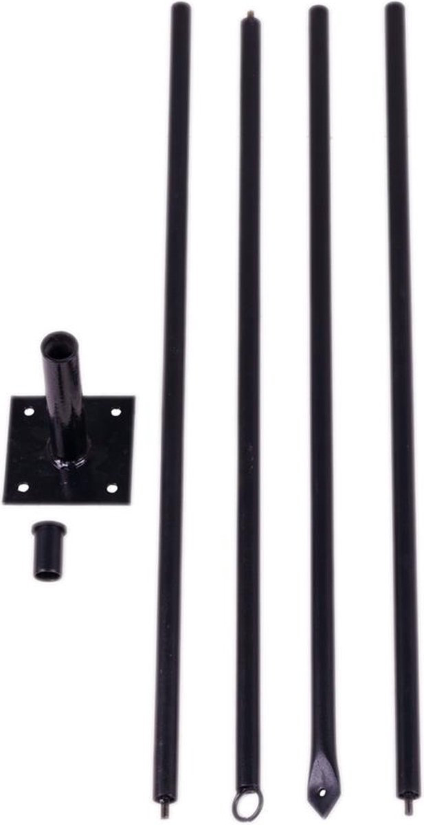 MaximaVida set metalen verlichting palen New York 360 cm - 4 stuks