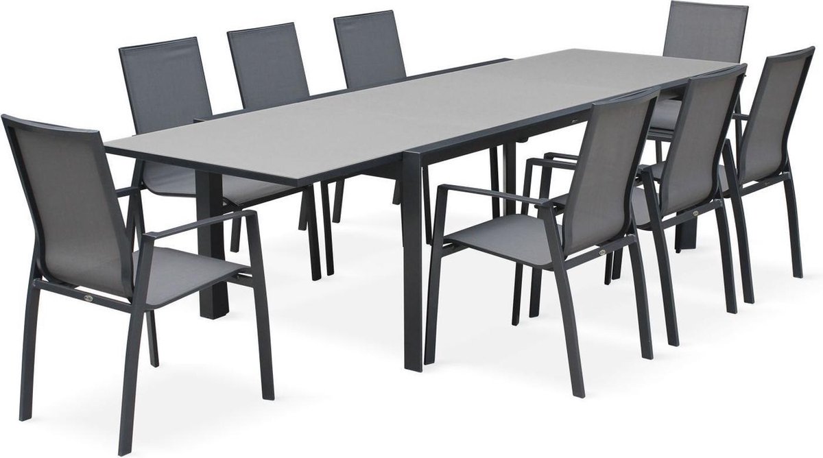 sweeek - Uitschuifbare aluminium tuinset