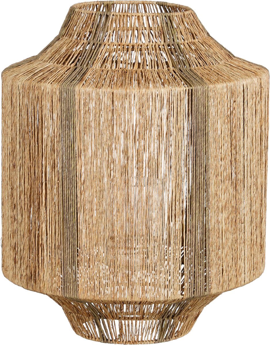 Mica Decorations Liliano Lantaarn - H51 x Ø40 cm - Jute - Donkergroen