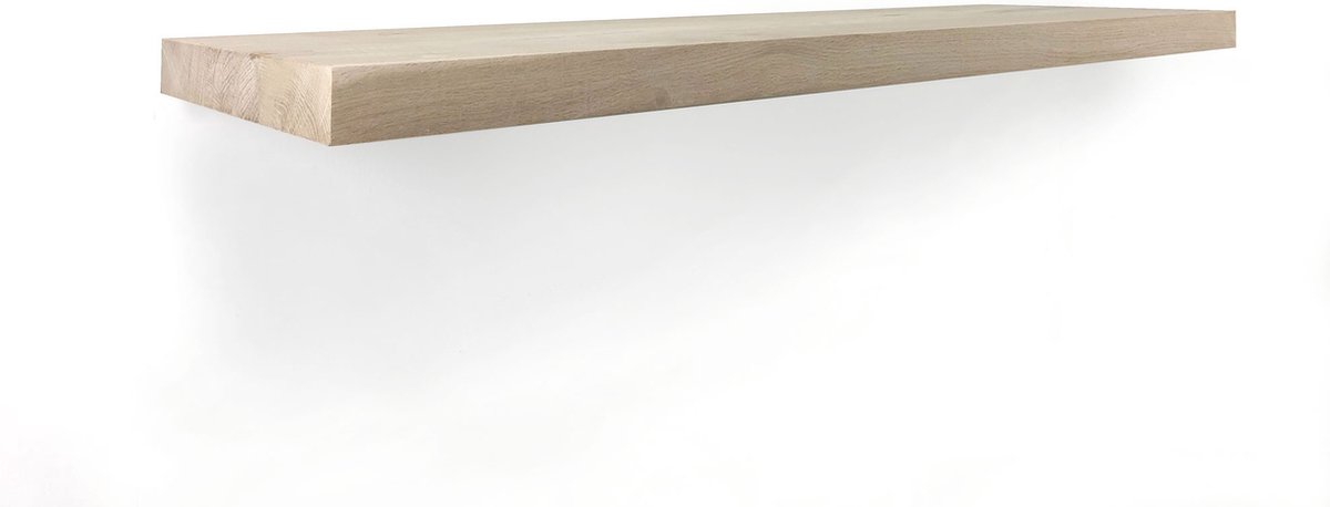 Woodbrothers Zwevende wandplank eiken recht 100x25cm