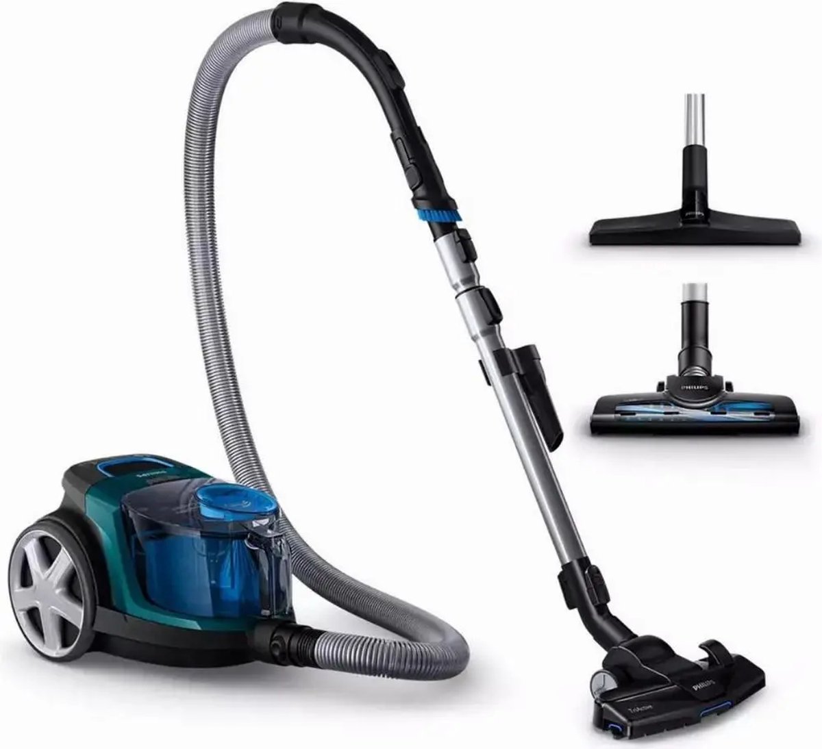 Philips FC9334/09 PowerPro Compact Stofzuiger 900W Zwart/Blauw/Groen/Grijs