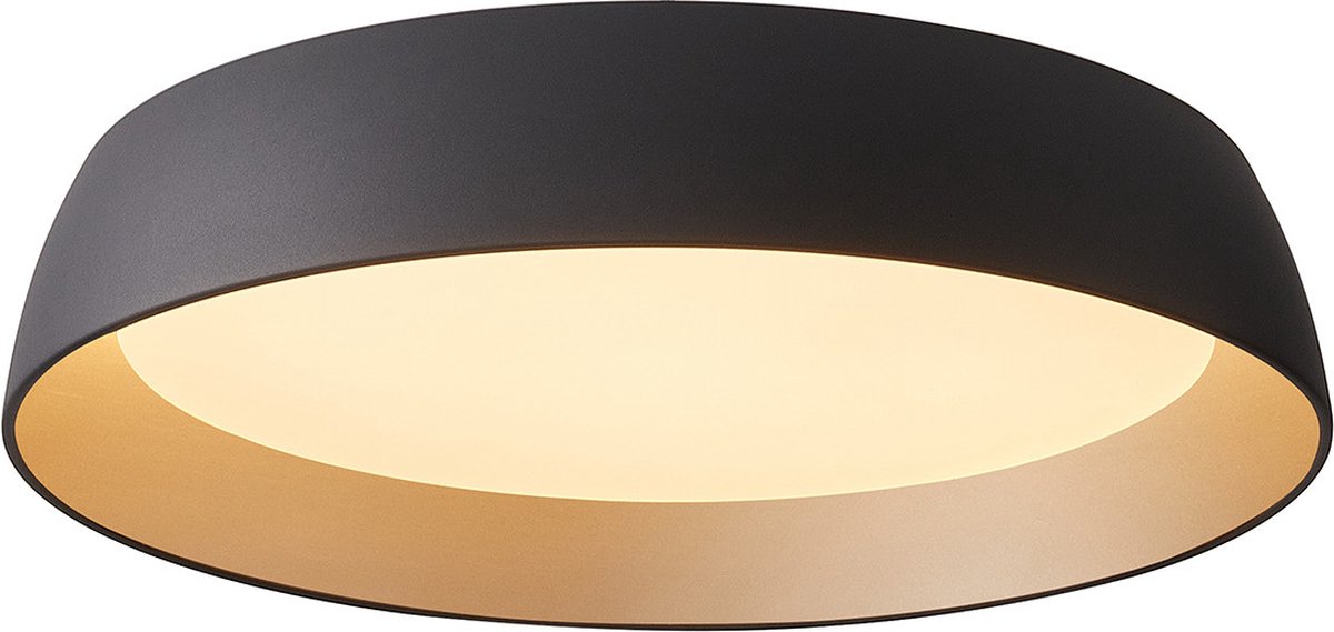 Steinhauer Plafondlamp Mykty Zwart met Goud Ø45 cm 3200 Lumen 3688ZW