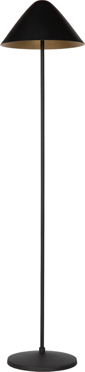 Atmooz Elan - Vloerlamp - Zwart & Goud - Paddestoelvormig - 35x35x150