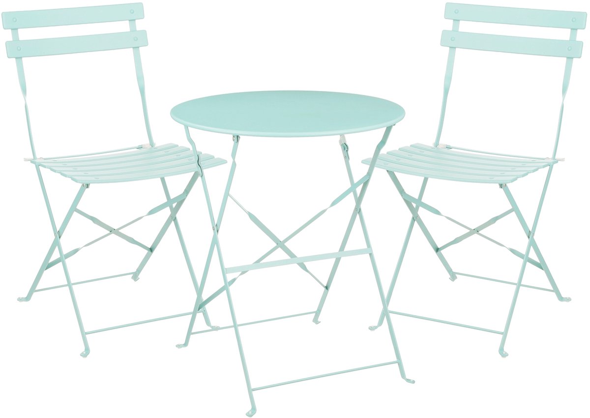 Mica Decorations Laurence Bistro Set - Set of 3 - Metaal - Lichtgroen