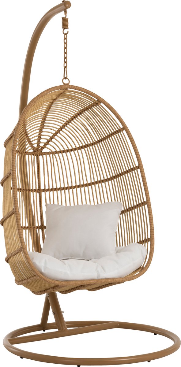 J-Line hangstoel Ovaal - staal - naturel