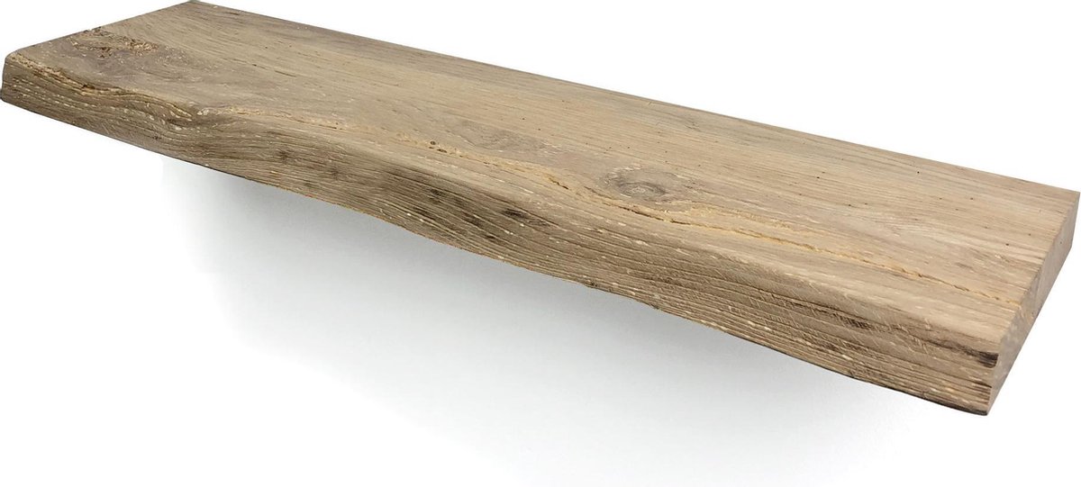 WOODBROTHERS zwevende wandplank oud eiken boomstam 120 x 20 cm