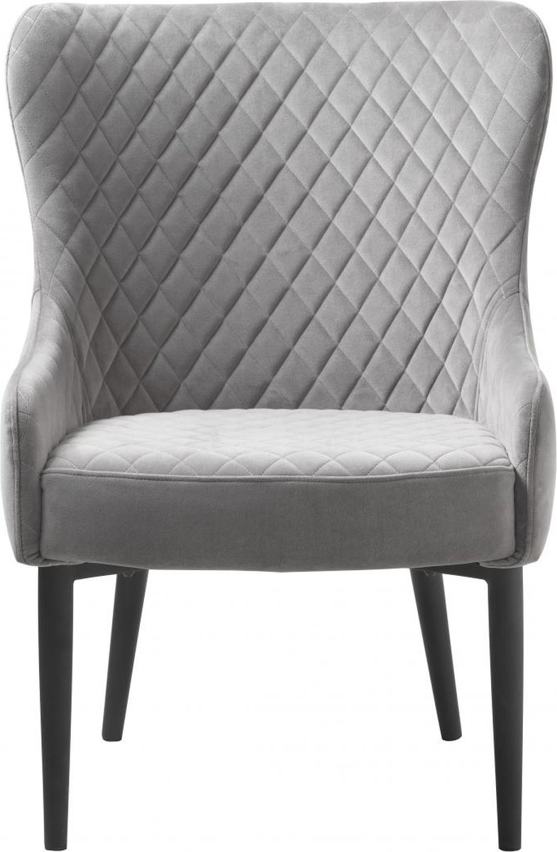 Nordic Home Milly fauteuil velvet - grijs