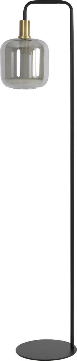 Light & Living Vloerlamp Lekar - Antiek Brons|Smoke Glas - Ø28x155 cm