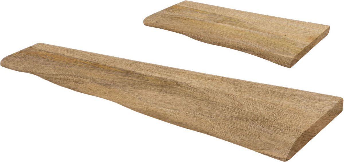 Home67 - Wandplank Pure Mangohout - Set van 2 Groot