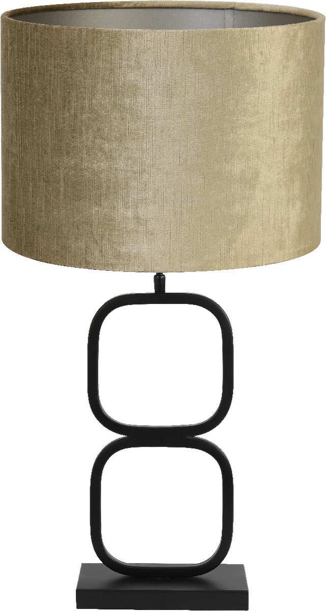 Light & Living Tafellamp Lutika|Gemstone - Zwart|Brons - Ø30x67cm