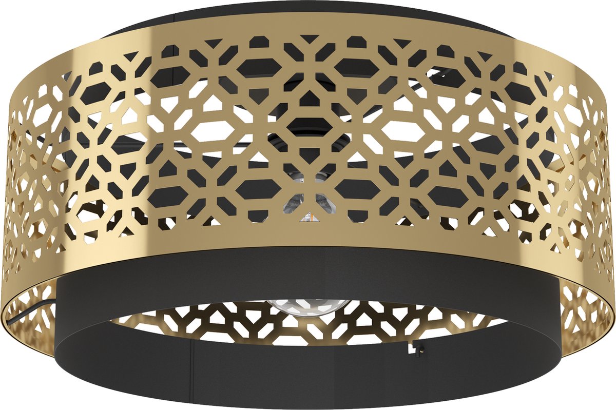 EGLO Sandbach Plafondlamp - E27 - Ø 42 cm - Zwart|Goud - Staal