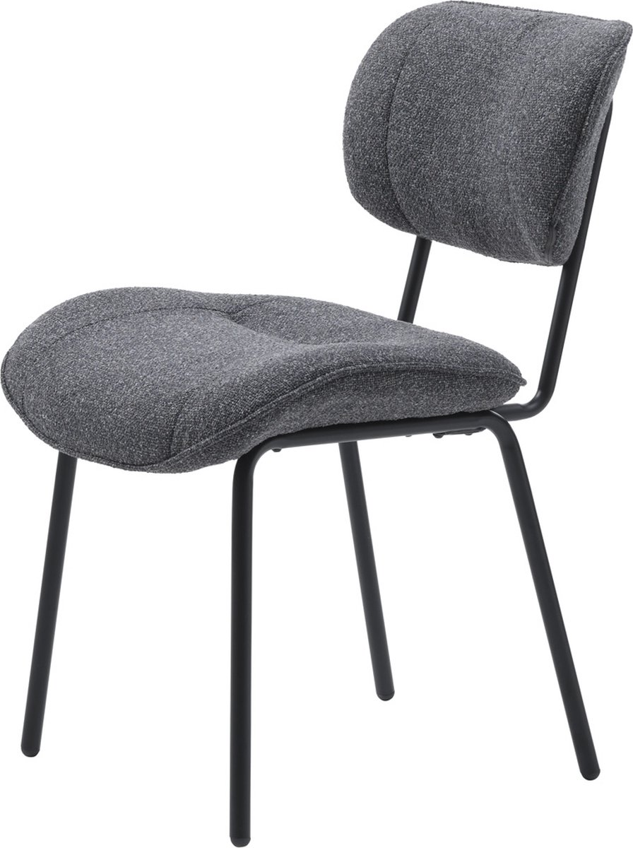 Hygge Interiors Buffalo Melange Donkergrijs Eetkamerstoel set van 2