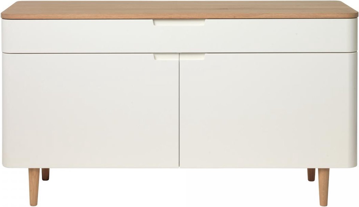 Nordic Home Rune dressoir - 140 cm - eikenhout -naturel|wit