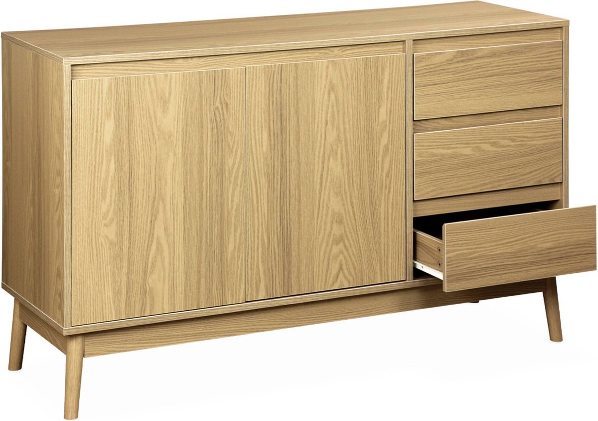 sweeek - Houten dressoir 2 deuren en 3 lades