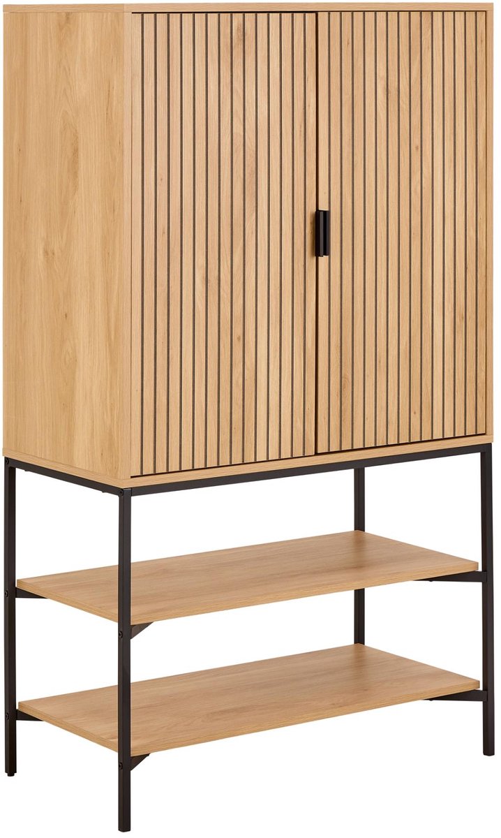 Giga Living - Wandkast Naturel Eikenlook - 80x40x140cm - Juna