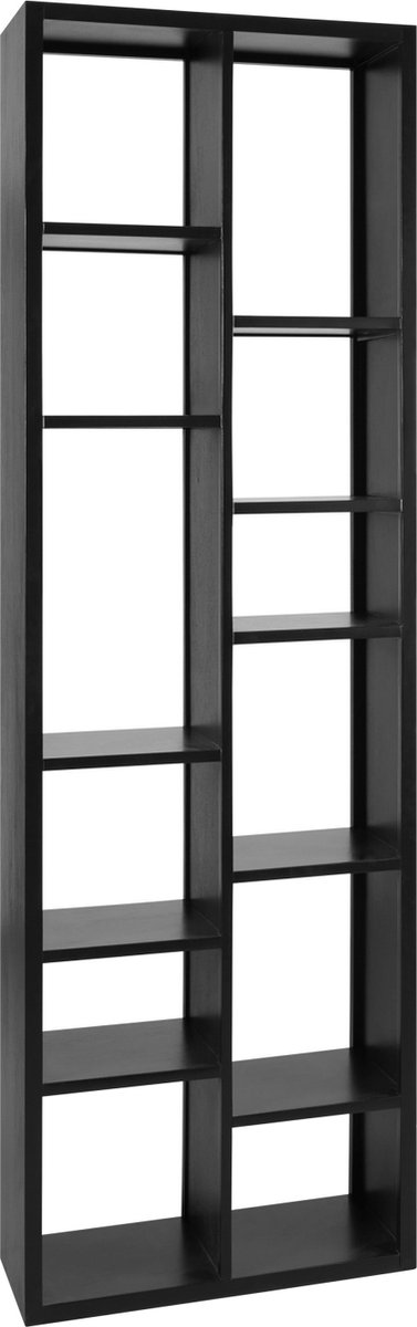 Wandkast Salma Zwart - MDF - 70x220x25cm (BxHxD)