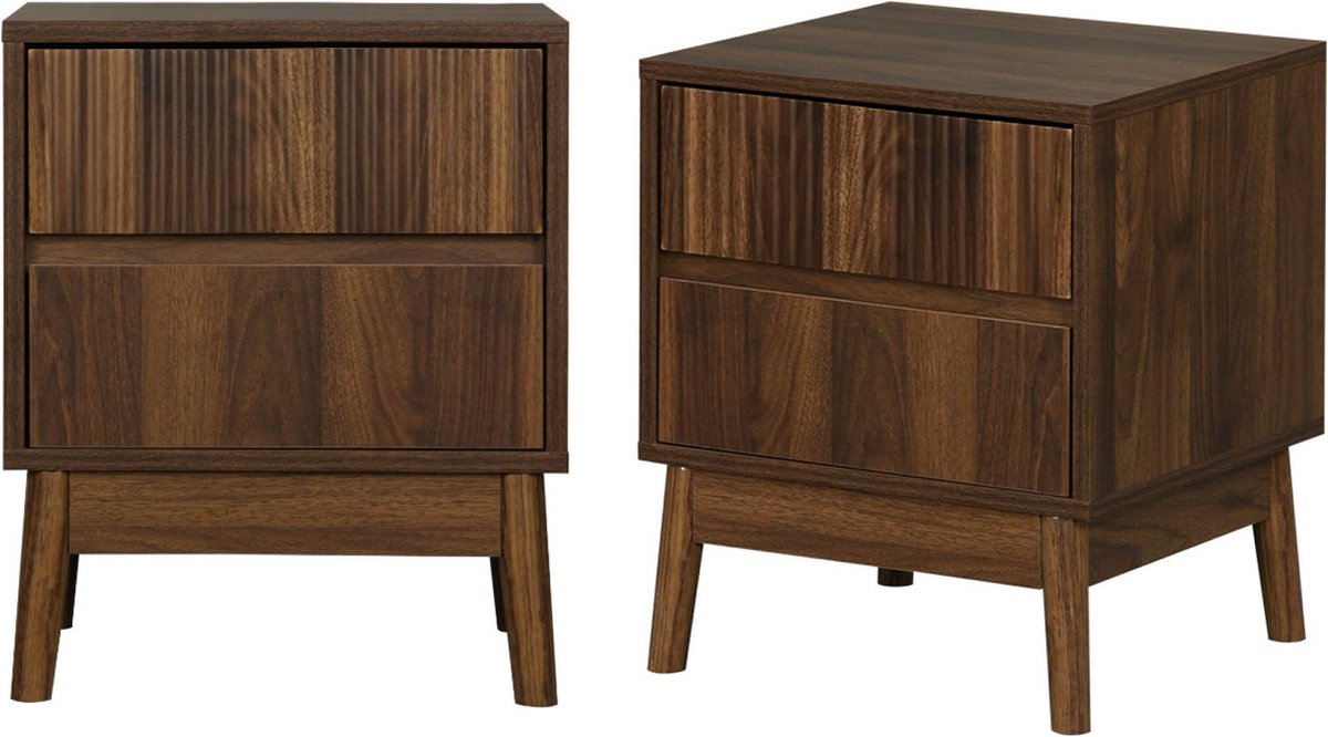 sweeek - Nachtkastje met 2 lades (set van 2)