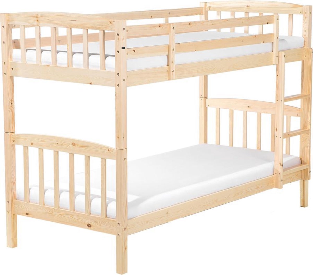 Beliani - REVIN - Stapelbed - Lichtbruin - 90 x 200 cm - Dennenhout