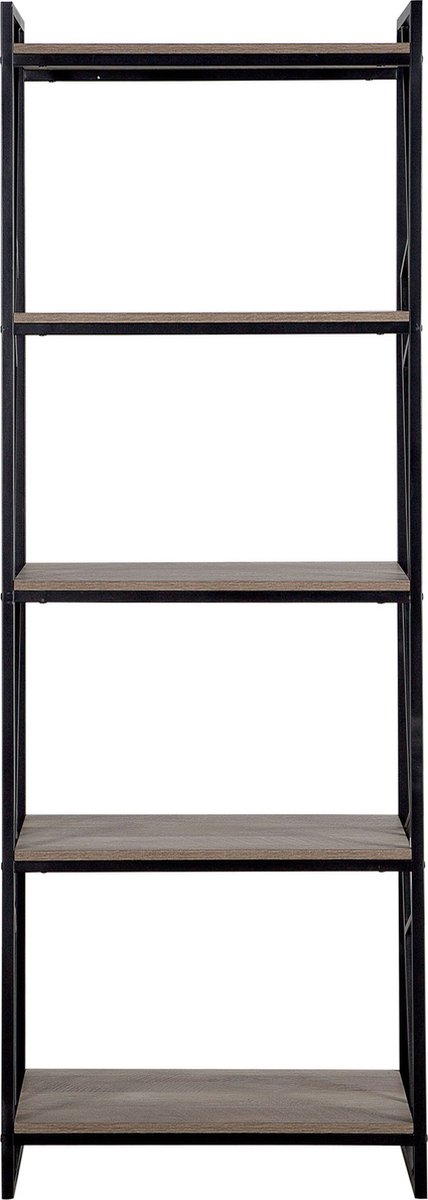 Beliani-FORRES-Boekenkast-5 planken-Donkere houtkleur-Spaanplaat
